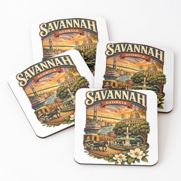 Item preview, Savannah Georgia T-Shirt | Vintage Savannah GA Souvenir | Historic Southern City Graphic Tee designed and sold by Stilll Waters Studio.