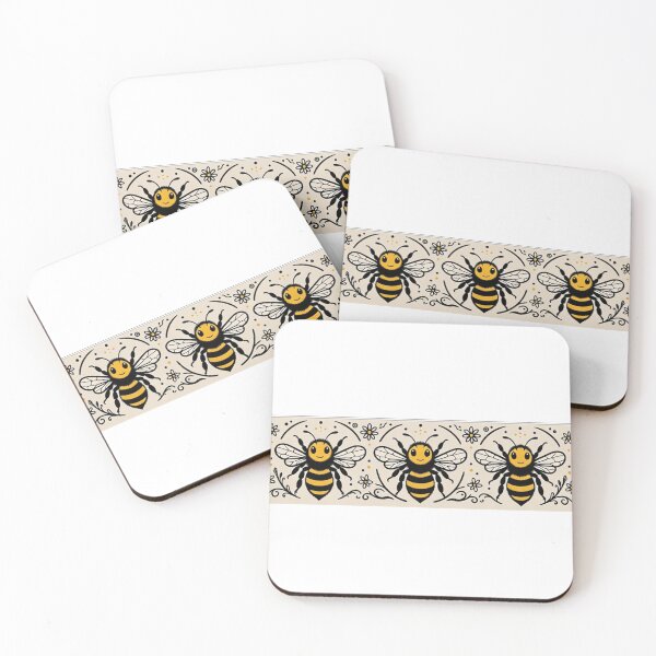 Item preview, Tape Honey Bees Adorable Cute Nature Drawing designed and sold by SassyArtistry.