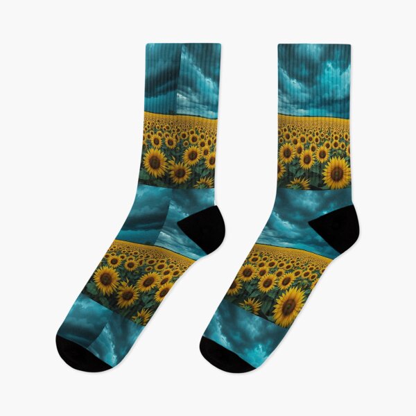 Artikelvorschau, Sonnenblumen unter einem stürmischen Himmel entworfen und verkauft von PixelVibe782.