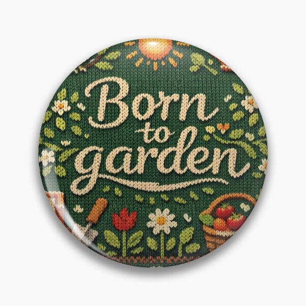 Item preview, Born to Garden Gardening Knitting Pattern Fun Gardener Design designed and sold by Mauswohn.