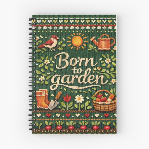 Item preview, Born to Garden Gardening Knitting Pattern Fun Gardener Design designed and sold by Mauswohn.