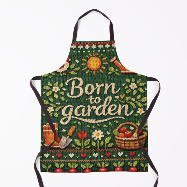 Item preview, Born to Garden Gardening Knitting Pattern Fun Gardener Design designed and sold by Mauswohn.