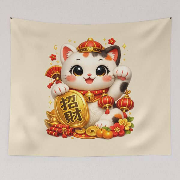 Item preview, Lucky Cat Maneki Neko | Cute Chinese New Year Art designed and sold by Moons Studio.