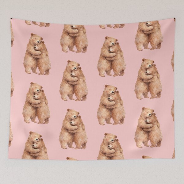 Item preview, Bear Hug Illustration | Gentle Watercolour Comfort Art designed and sold by inspired-works.