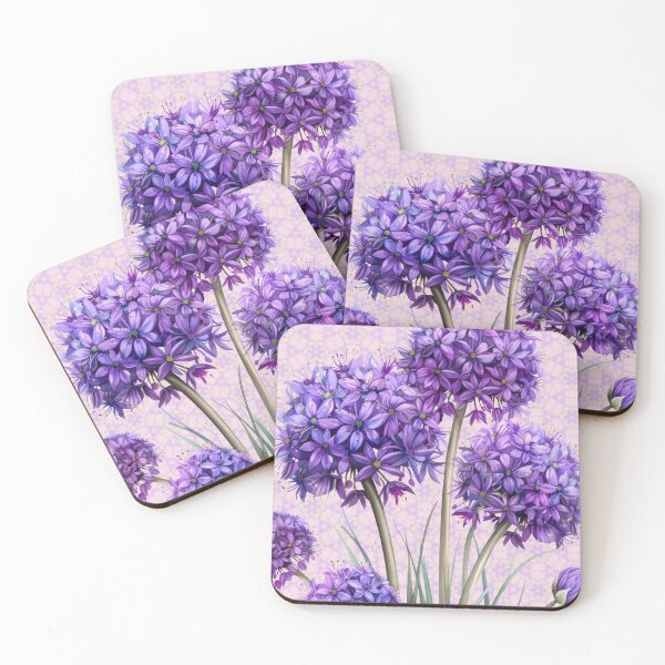 Item preview, Purple Allium Flowers in Bloom. designed and sold by UltraQuirky.