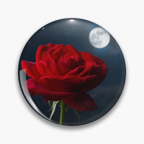 Item preview, Moonlit Red Rose designed and sold by PixelVibe782.