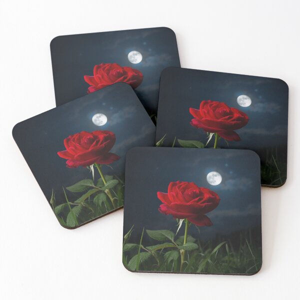 Item preview, Moonlit Red Rose designed and sold by PixelVibe782.