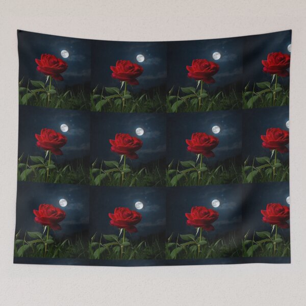Item preview, Moonlit Red Rose designed and sold by PixelVibe782.