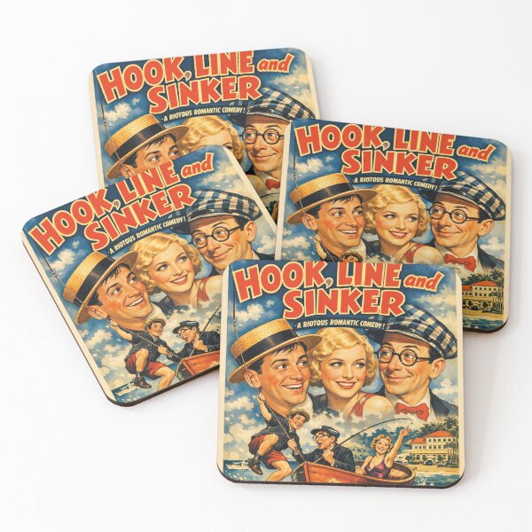 Item preview, Hook, Line and Sinker – vintage film poster design designed and sold by Mauswohn.
