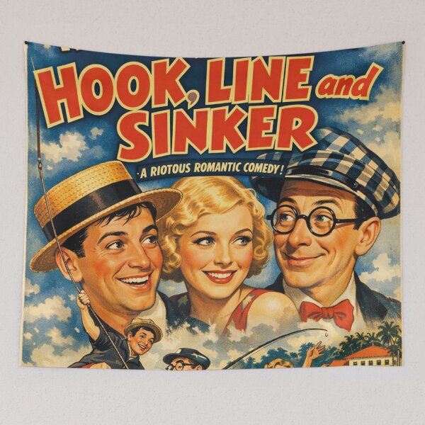 Item preview, Hook, Line and Sinker – vintage film poster design designed and sold by Mauswohn.