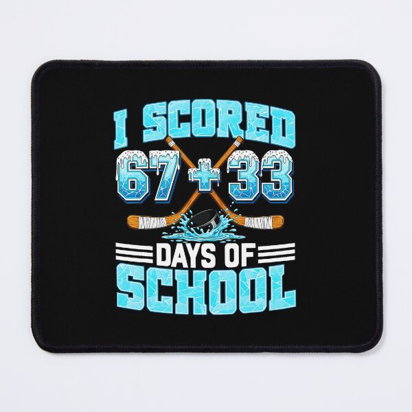 Item preview, I Scored 67+33 Days Of School Funny 100th Day School Hockey Style designed and sold by gladysenglish.