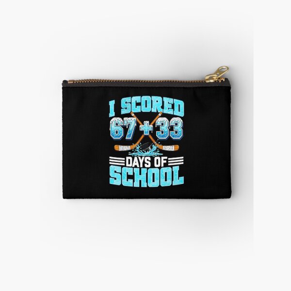 Item preview, I Scored 67+33 Days Of School Funny 100th Day School Hockey Style designed and sold by gladysenglish.