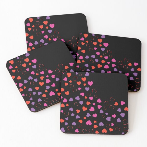 Item preview, Brightly colored heart shape on a black background. designed and sold by KwangCB.