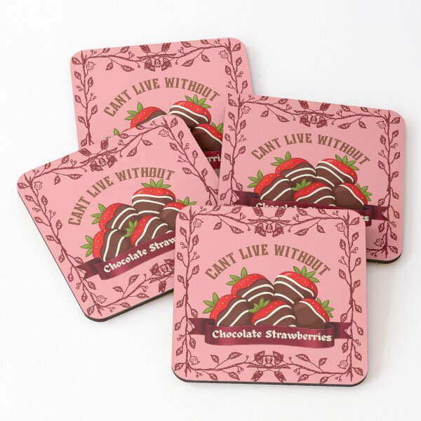Item preview, Can't live without chocolate strawberries designed and sold by Love-In-Every-Crumb.