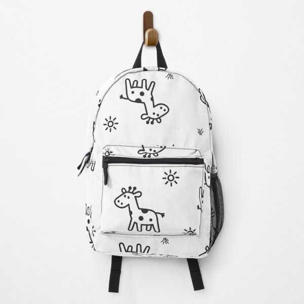 Item preview, Black and White Giraffe Doodle Kids Cartoon Line Art Seamles Patern designed and sold by Heiwa Art.