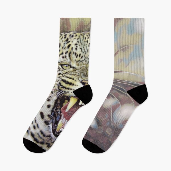 Item preview, Roaring Leopard – Digital Oil Painting designed and sold by slikar.