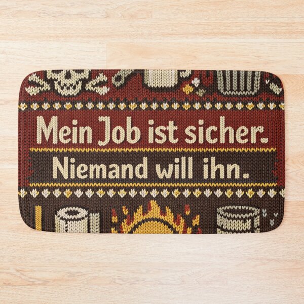 Item preview, Secure Job Slogan – Funny Knitting Pattern Design designed and sold by Mauswohn.