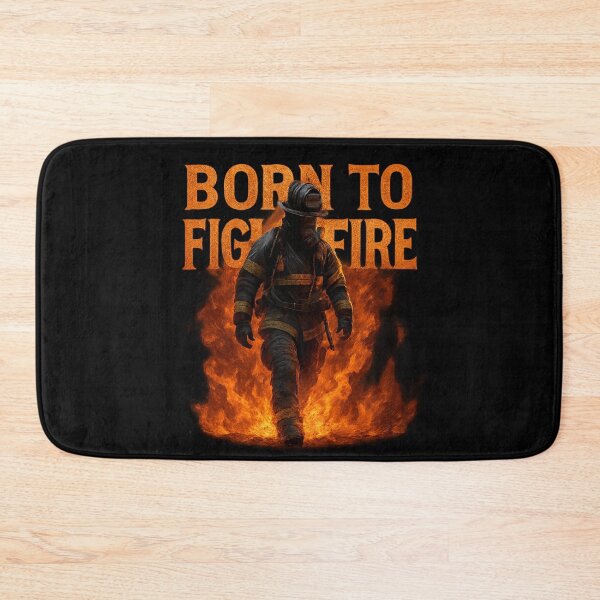 Item preview, Born to Fight Fire - Heroic Firefighter in Flames designed and sold by MKreative Studio.