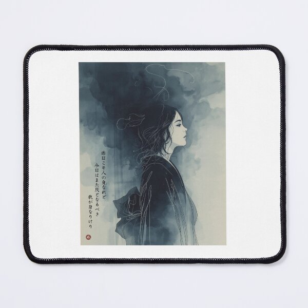 Item preview, DUST TO DUST - Zen Mujo Poetry Japanese Kanji Bijinga Art designed and sold by KanjiShokunin.