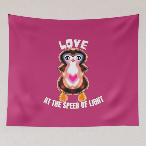 Item preview, Love At The Speed Of Light: Luminous Radiant Penguin Art designed and sold by HopeAndHustle.
