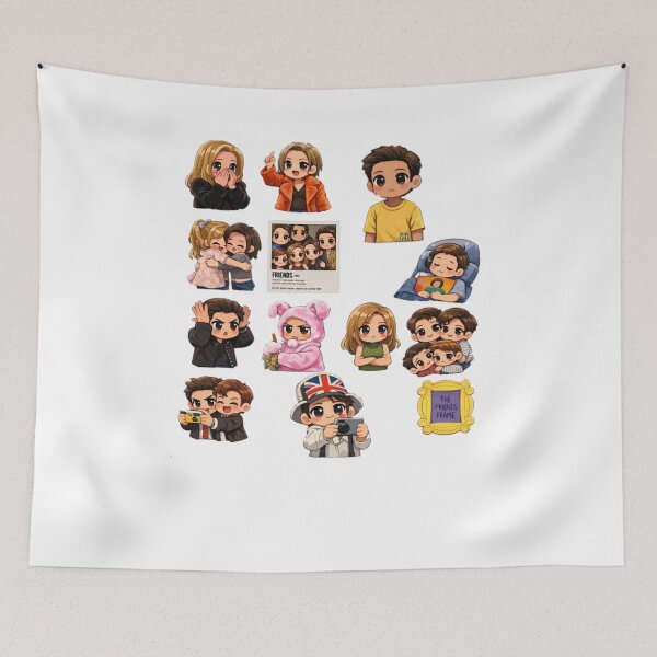 Item preview, FRIENDS Inspired Sticker Pack | Funny TV Show Quotes & Icons | Aesthetic Laptop & Journal Stickers designed and sold by Fandom Universe.