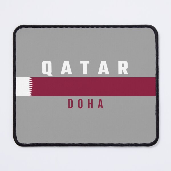 Item preview, Doha Qatar - Minimalist Flag Banner & Modern Typography designed and sold by mashmosh.
