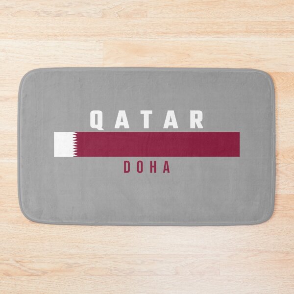 Item preview, Doha Qatar - Minimalist Flag Banner & Modern Typography designed and sold by mashmosh.