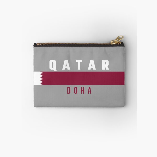 Item preview, Doha Qatar - Minimalist Flag Banner & Modern Typography designed and sold by mashmosh.