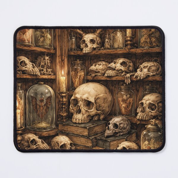 Item preview, Cabinet of curiosities with skulls – Vintage Alchemy Design designed and sold by Mauswohn.