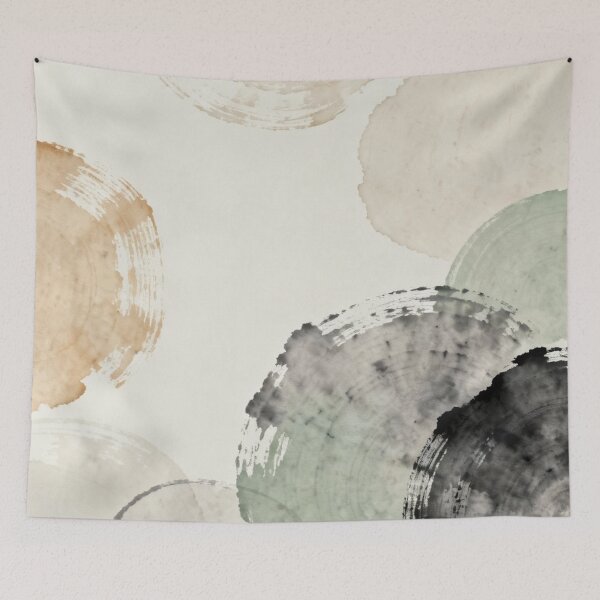 Item preview, Wabi Sabi Abstract Brush Art – Calm Minimal Zen Composition designed and sold by sana designer.