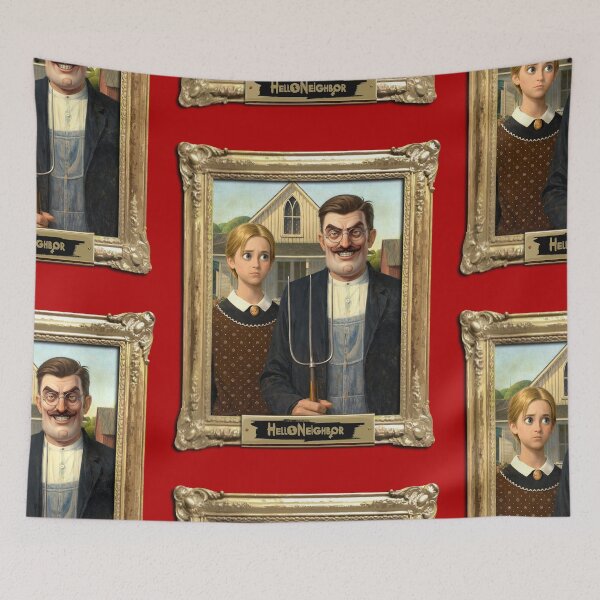 Item preview, Hello Neighborn - American Gothic designed and sold by GalluzziART.