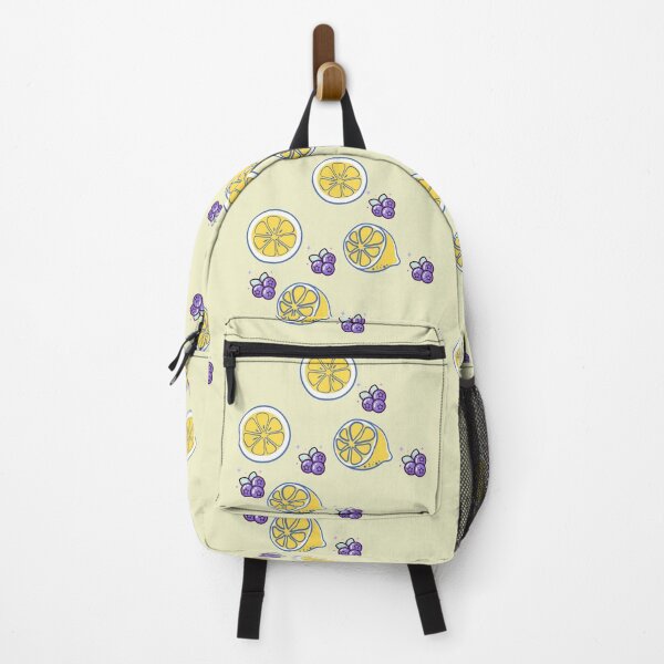 Item preview, Lemons And Blueberries Pattern Yellow Purple Stickers Prints Posters Wall Art Magnet Home Coffee Cup Decoration TShirt Stationary Notebook Magnet Hat Kitchen Work School Office Redbubble Shop designed and sold by Saritas Boutique Shop.