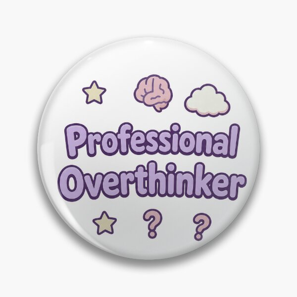 Item preview, Funny Overthinker – Cute Vector Design designed and sold by printiqe.