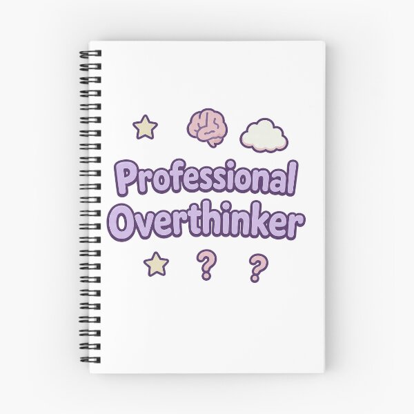 Item preview, Funny Overthinker – Cute Vector Design designed and sold by printiqe.