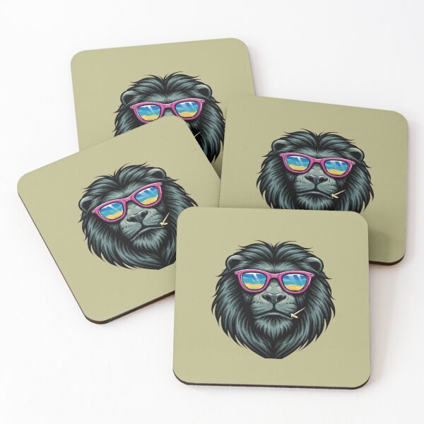 Item preview, Cool Lion in Sunglasses – Retro Street Style Animal Illustration designed and sold by MUKUND FASHION DESIGN.
