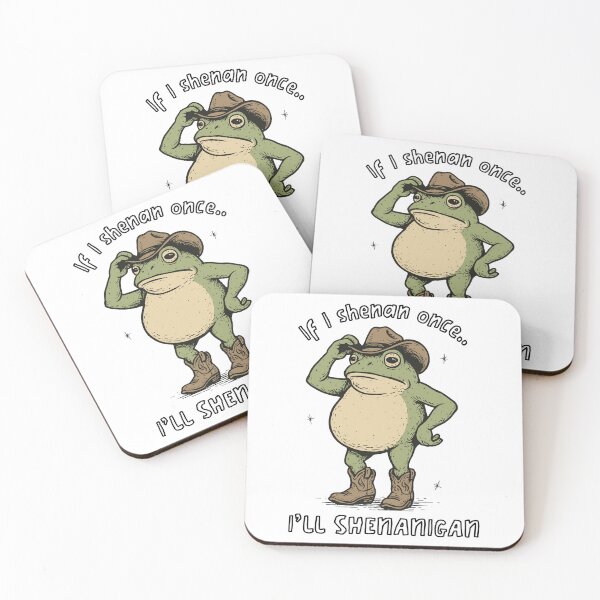 Item preview, If I Shenan Once I'll Shenanigan Funny Cowboy Frog Meme designed and sold by jakaun.