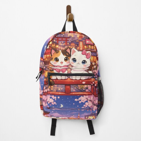 Item preview, Kawaii cat duo in Tokyo at night designed and sold by Mauswohn.