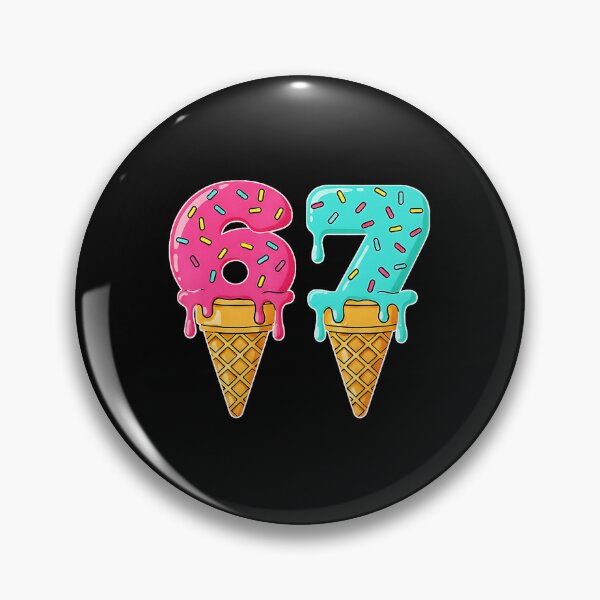 Item preview, 67 Baseball Drip Ice Cream Number Style designed and sold by miaa-artistshop.