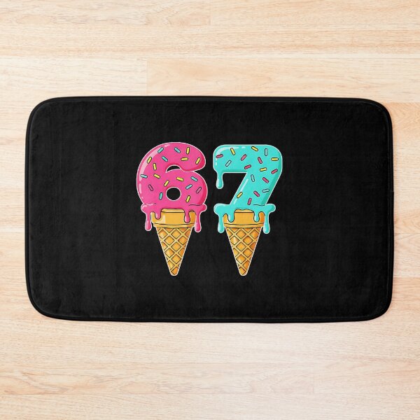 Item preview, 67 Baseball Drip Ice Cream Number Style designed and sold by miaa-artistshop.