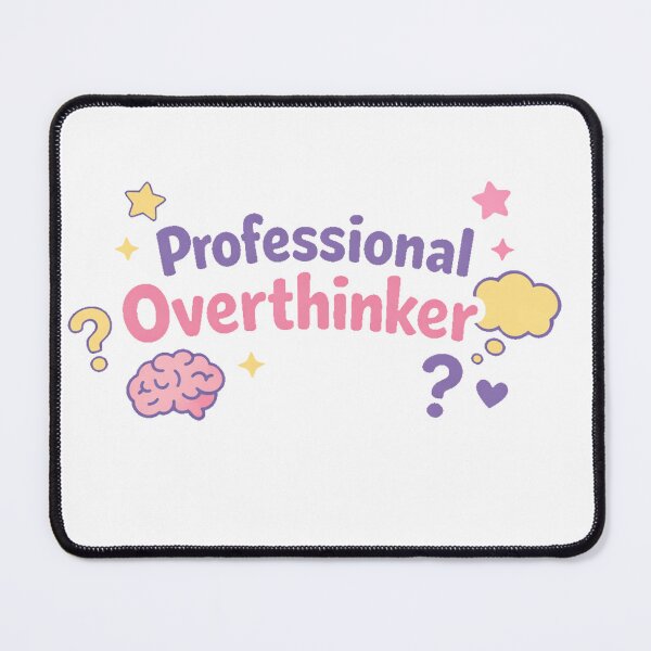 Item preview, Professional Overthinker – Brain & Clouds designed and sold by printiqe.