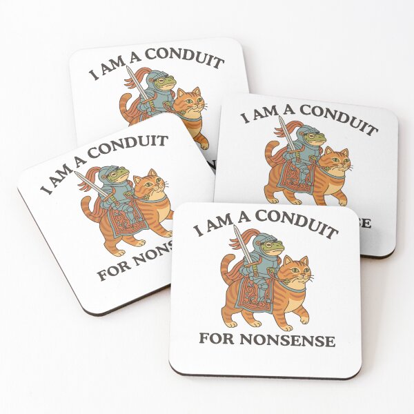 Item preview, I Am A Conduit for Nonsense Frog Cat Meme designed and sold by jakaun.