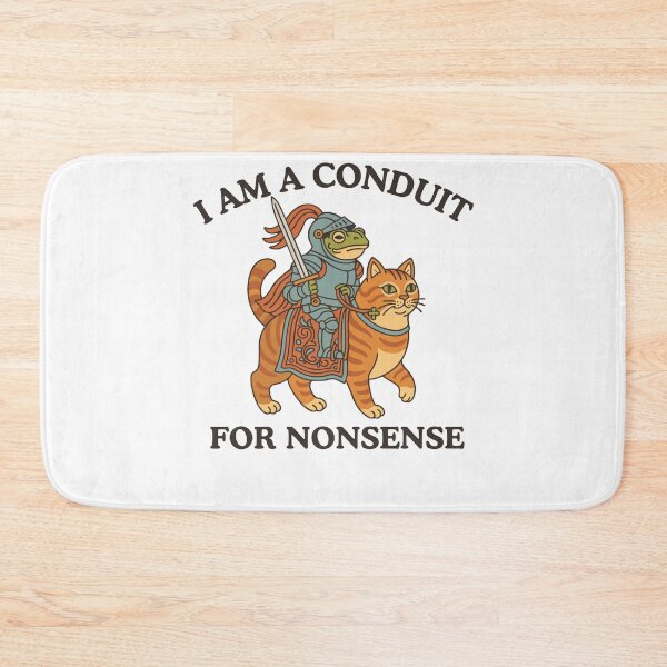 Item preview, I Am A Conduit for Nonsense Frog Cat Meme designed and sold by jakaun.