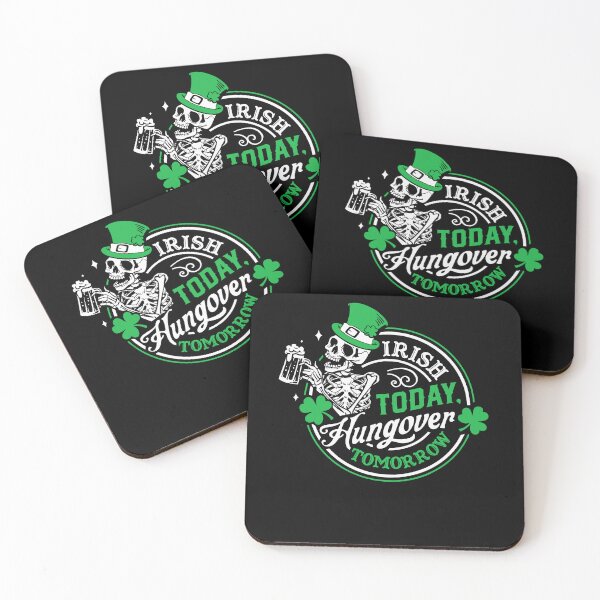 Item preview, Irish Today Hungover Tomorrow Skeleton Drinking Saint Patrick's Day designed and sold by jakaun.