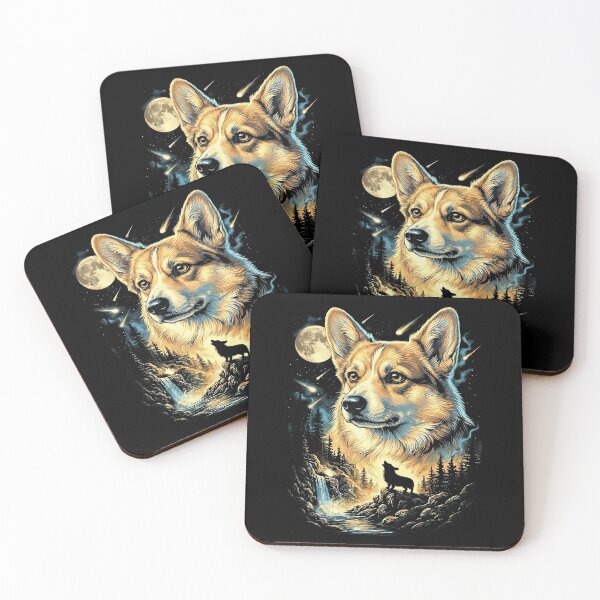 Item preview, Corgi Howling At The Moon Wolves Meme Mystic Nature Wildlife designed and sold by jakaun.