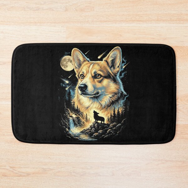 Item preview, Corgi Howling At The Moon Wolves Meme Mystic Nature Wildlife designed and sold by jakaun.