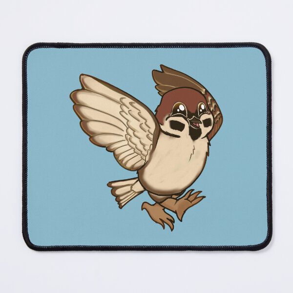 Item preview, Cute Happy Sparrow With Open Wings, He Is Walking designed and sold by elizasunnycolor.