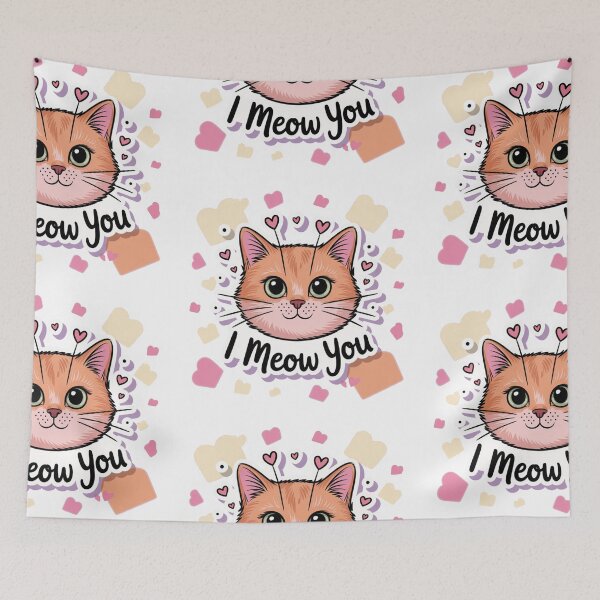 Item preview, Whimsical Cat Love with Heart Antennae designed and sold by Mindful56.