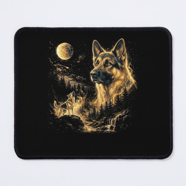 Item preview, German Shepherd Howling At The Moon Wolves Meme Mystic Nature Wildlife designed and sold by jakaun.