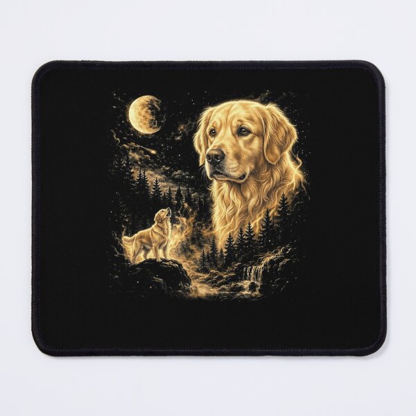 Item preview, Golden Retriever Howling At The Moon Wolves Meme Mystic Nature Wildlife designed and sold by jakaun.