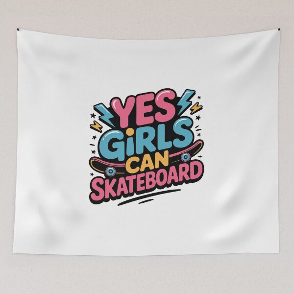 Item preview, Yes Girls Can Skateboard designed and sold by Peter Stawicki.